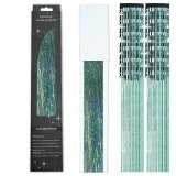 Laser gold wire tinsel hair color box set of 12 pieces, colorful hair extension metal wire