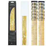 Laser gold wire tinsel hair color box set of 12 pieces, colorful hair extension metal wire