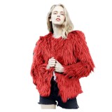 Large imitation fur coat jacket