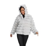 20Imitation fur short jacket top, women's plush warm jacket