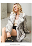 Medium to long length suit jacket, faux fur coat