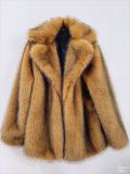 Imitation fur mid length coat, suit, warm imitation fur jacket