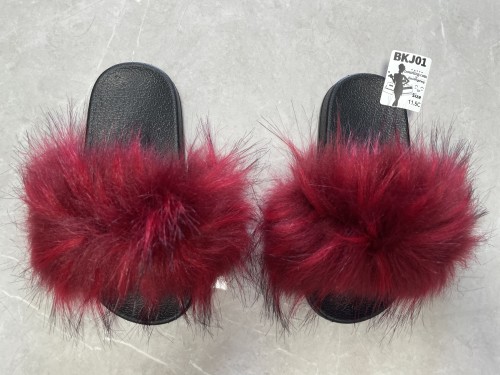 Baolingshop Kids Fur Slipper Fur Slides On Sale Flash Sale Catch up BKJ01
