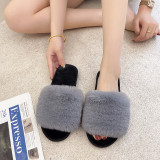 New autumn and winter plush slippers in a straight drag