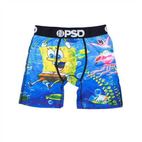 Men's sports printed boxer shorts underwear