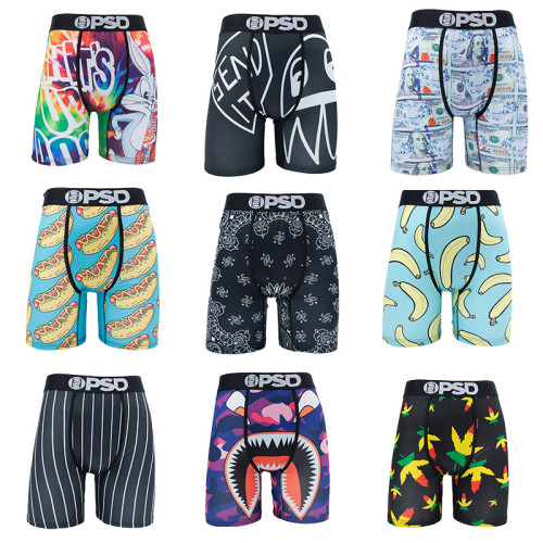 American style underwear men's graffiti printed running flat underwear