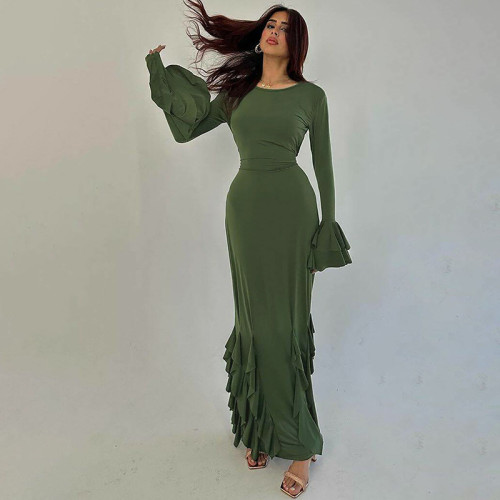 Lace long sleeved dress