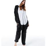 Cartoon jumpsuit pajamas flannel couple funny pajamas home clothes