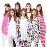 Cartoon jumpsuit pajamas flannel couple funny pajamas home clothes