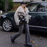 Imitation fox fur coat fur coat