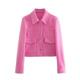 Women's casual shirt, woolen coat, top