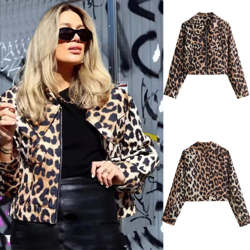 Women's animal pattern women's jacket baseball jacket jacket top