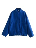 15 color loose casual jacket street Y2K stand up collar concealed button jacket