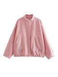 15 color loose casual jacket street Y2K stand up collar concealed button jacket