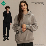 450g heavy-duty looped hooded men's hoodie with American trendy zipper