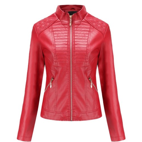 PU women's leather jacket, women's leather jacket, casual jacket