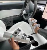 Clearance sale Women Fashion Transparent Film Pointed Toe Sildes High Heels BFS19-27
