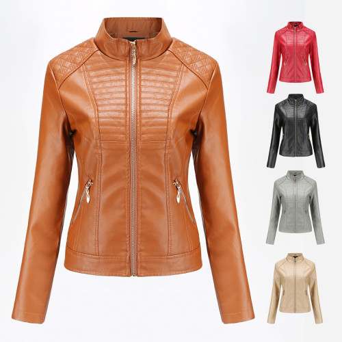 PU women's leather jacket, women's leather jacket, casual jacket