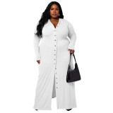 Large size women's European and American sexy slit dress N7701