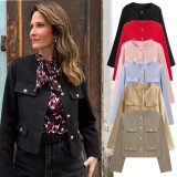 Autumn and winter new women's clothing small fragrance style fashionable short jacketa