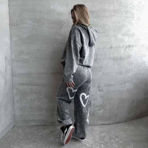 Sports style set, hoodie jacket and sports pants two-piece set