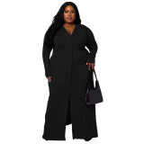 Large size women's European and American sexy slit dress N7701