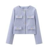 Autumn and winter new women's clothing small fragrance style fashionable short jacketa