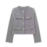 Autumn and winter new women's clothing small fragrance style fashionable short jacketa