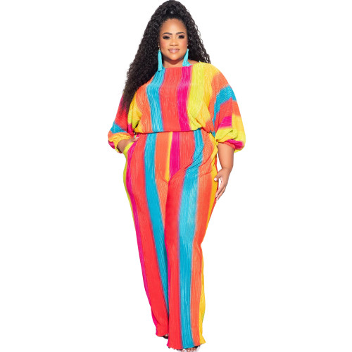 N8035 new round neck long sleeved 5D thick casual two-piece set