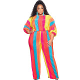 N8035 new round neck long sleeved 5D thick casual two-piece set