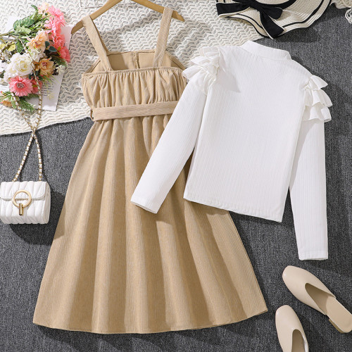 Girls' Strap Dress Set