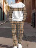 Casual Sports Daily Round Neck Long Sleeve Pants Set