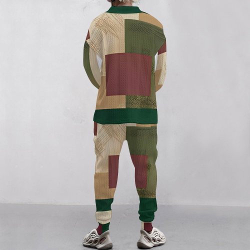 Digital Printed Loose Casual Pants Long Sleeve Set