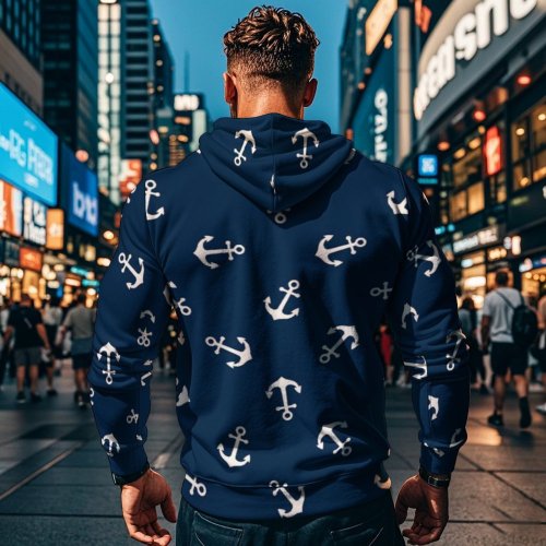 3D printed long sleeved hooded pullover loose hoodie set