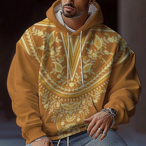 Digital printed casual sports hooded sweatshirt set