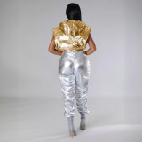 Hot stamping cotton jacket, vest, bread jacket, vest