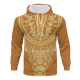 Digital printed casual sports hooded sweatshirt set