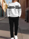 Casual Sports Daily Round Neck Long Sleeve Pants Set