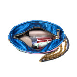 Women's bag color blocking splicing rainbow chain single shoulder crossbody bag direct sales