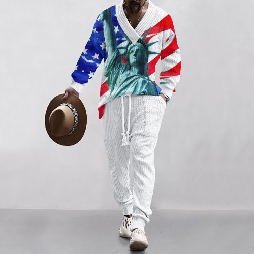 Statue of Liberty casual loose pants long sleeved set