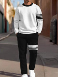 Casual Sports Daily Round Neck Long Sleeve Pants Set