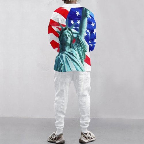 Statue of Liberty casual loose pants long sleeved set