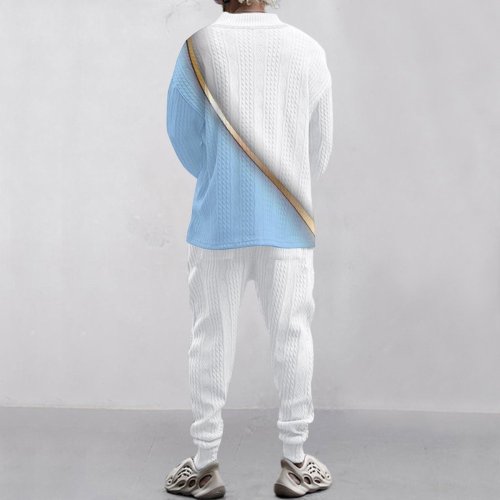 Loose casual V-neck long sleeved suit