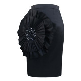 AM030508 3D floral skirt, personalized and versatile party banquet dress
