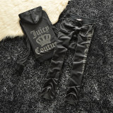 605 New Velvet Leisure Sports Set Women's Hot Diamond Letter Two Piece Set