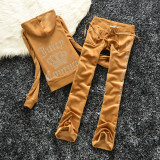 605 New Velvet Leisure Sports Set Women's Hot Diamond Letter Two Piece Set
