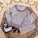 7209 Velvet set, casual sports home suit, two-piece set