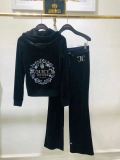 7312,9312 Velvet sports suit straight leg pants sweatshirt two-piece set