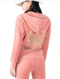 639Velvet sports suit women's slim fit cardigan two-piece set