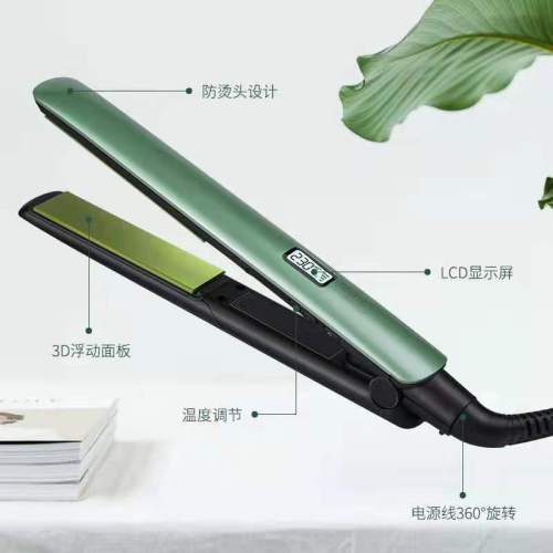 Hair curling and Straightener iron Electric clamp panel LCD display temperature